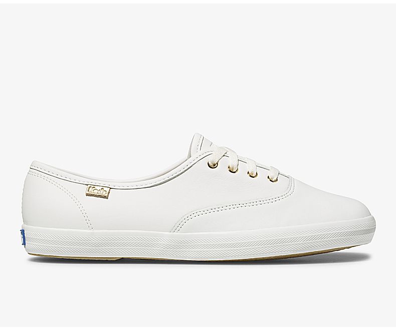 Keds Womens White Champion Shoes - Keds Champion Luxe Leather 204HLMFSD